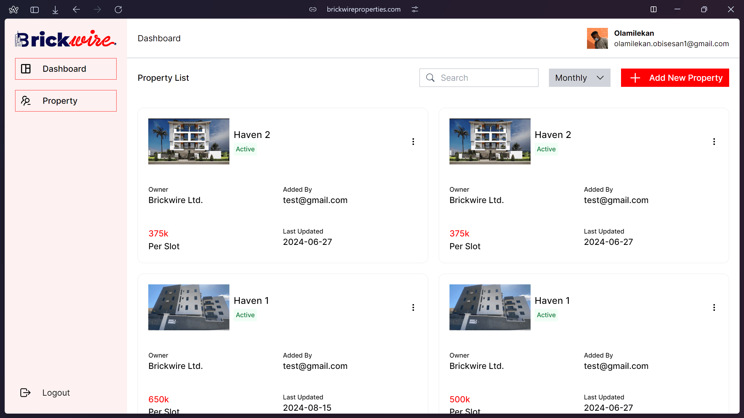 BrickWire Real Estate Platform